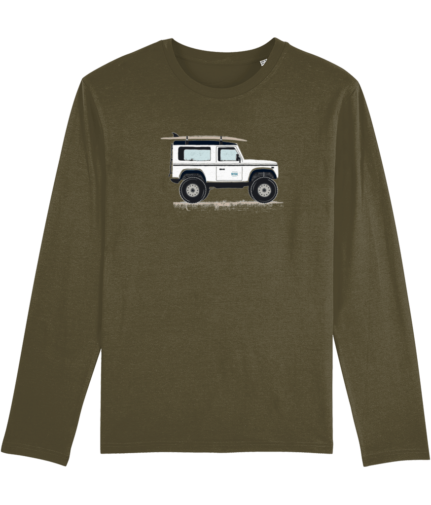 Land Rover Defender Inspired Organic Long Sleeve Tee: Sustainable Style for Adventure Seekers