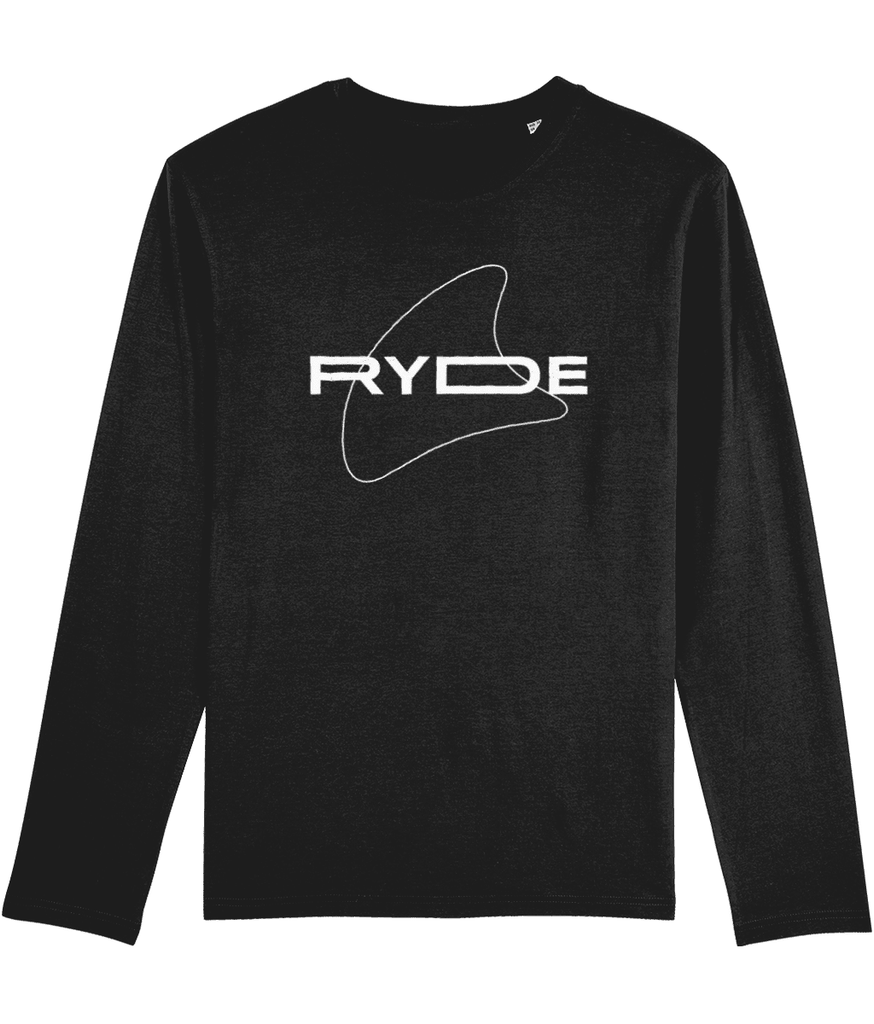 Organic Cotton Long Sleeve Tee with Surfboard Fin Graphic: Stay Cozy with Surf Vibes